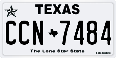 TX license plate CCN7484