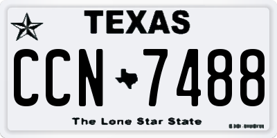 TX license plate CCN7488
