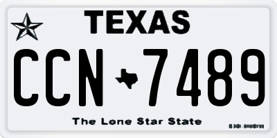 TX license plate CCN7489