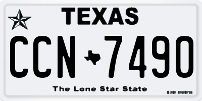 TX license plate CCN7490