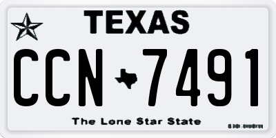 TX license plate CCN7491