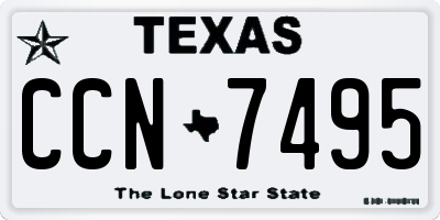TX license plate CCN7495