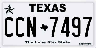 TX license plate CCN7497