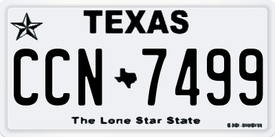 TX license plate CCN7499