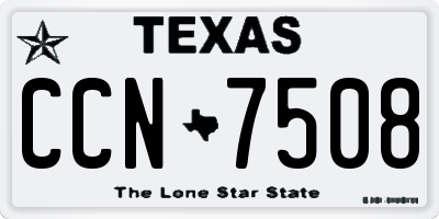 TX license plate CCN7508