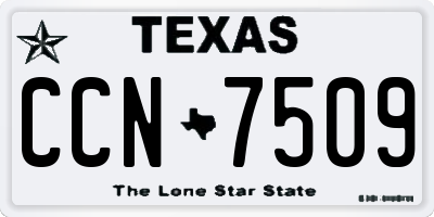 TX license plate CCN7509