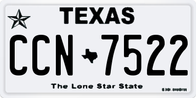 TX license plate CCN7522