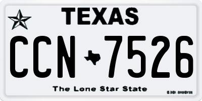 TX license plate CCN7526