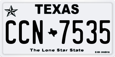 TX license plate CCN7535