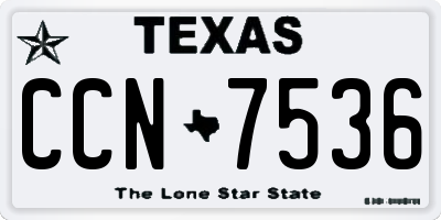 TX license plate CCN7536
