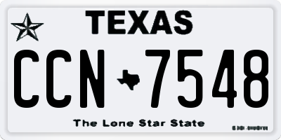 TX license plate CCN7548