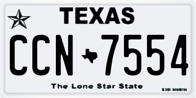 TX license plate CCN7554