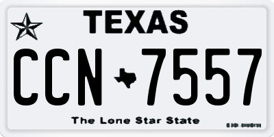 TX license plate CCN7557