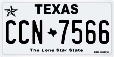 TX license plate CCN7566