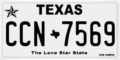 TX license plate CCN7569