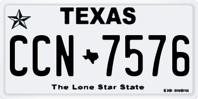 TX license plate CCN7576