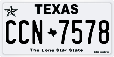 TX license plate CCN7578