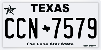 TX license plate CCN7579