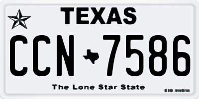 TX license plate CCN7586