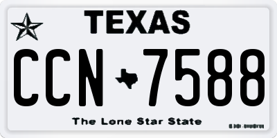 TX license plate CCN7588