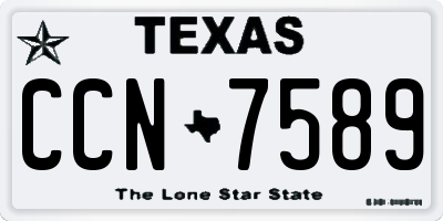 TX license plate CCN7589