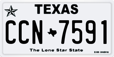 TX license plate CCN7591