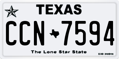 TX license plate CCN7594