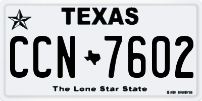 TX license plate CCN7602