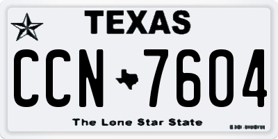 TX license plate CCN7604