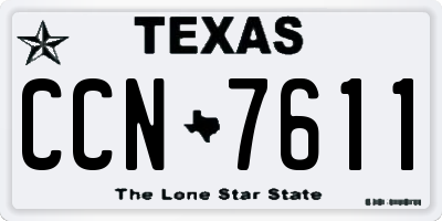 TX license plate CCN7611