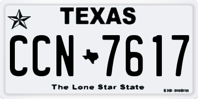 TX license plate CCN7617