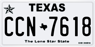 TX license plate CCN7618