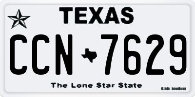TX license plate CCN7629