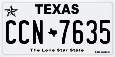 TX license plate CCN7635