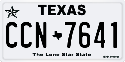TX license plate CCN7641