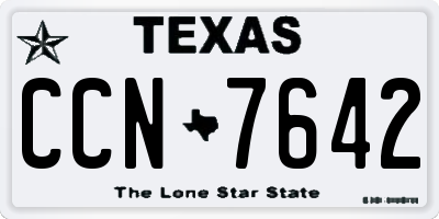 TX license plate CCN7642
