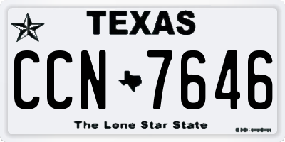 TX license plate CCN7646