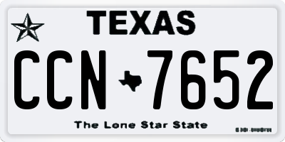 TX license plate CCN7652