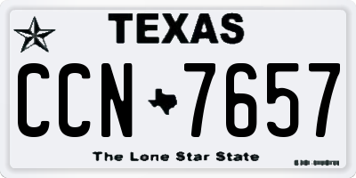 TX license plate CCN7657