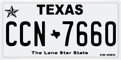 TX license plate CCN7660