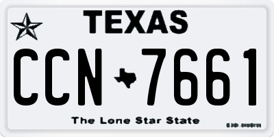 TX license plate CCN7661