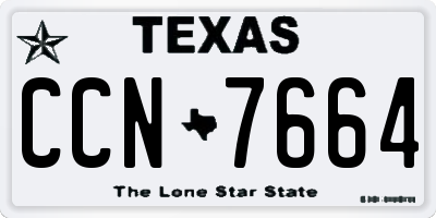 TX license plate CCN7664