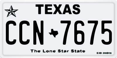 TX license plate CCN7675