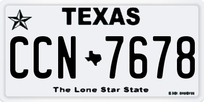 TX license plate CCN7678