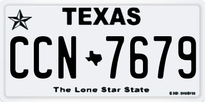 TX license plate CCN7679