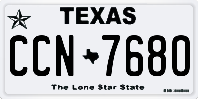TX license plate CCN7680