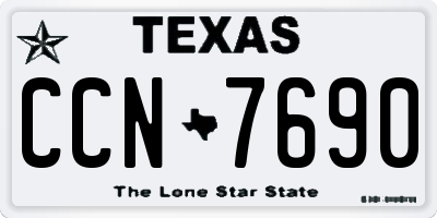 TX license plate CCN7690