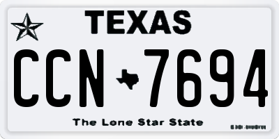 TX license plate CCN7694