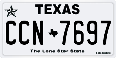 TX license plate CCN7697