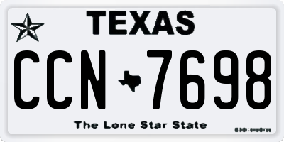 TX license plate CCN7698